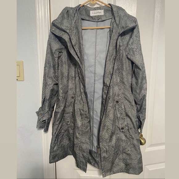 Calvin Klein Snakeskin Rain Jacket Anorak - Size Small - Picture 2 of 6